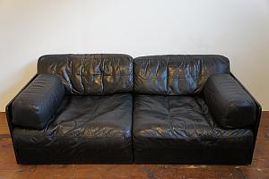 vintage ledersofa klappbar